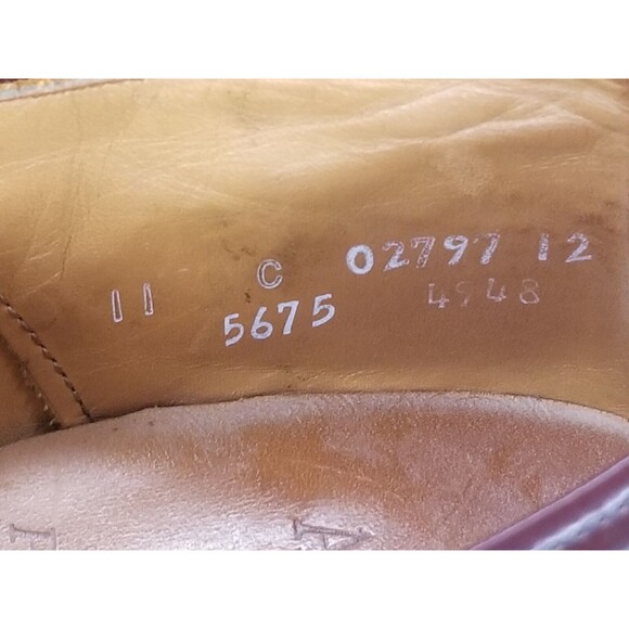 Allen Edmonds Park Avenue Men's Size 11C Burgundy Leather Cap Toe Oxford 5675 - Picture 7 of 7